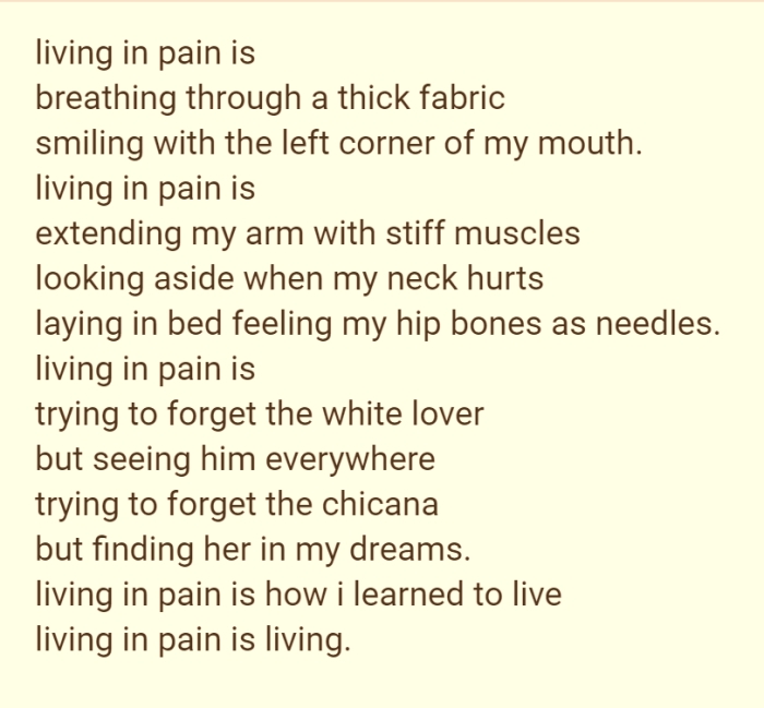 living in pain